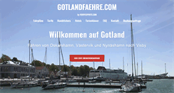 Desktop Screenshot of gotlandfaehre.com